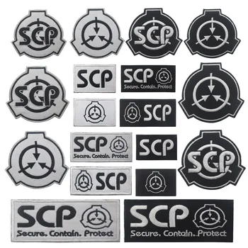 Fundația SCP logo-ul Cosplay ecuson broderie SCP Broderie Patch-uri Banderola Insigna Aplicatiile Pentru Rucsac Haine Jack