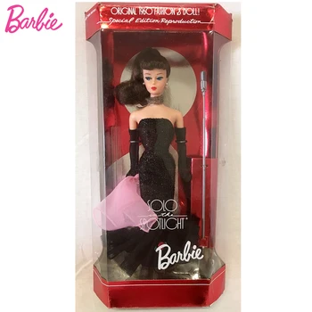 Jocuri Barbie originale Solo În lumina Reflectoarelor Bruneta Cantareata Papusa Barbie Retro Rochie Neagră Jucărie pentru Fete 1960 Clasic Collector Edition