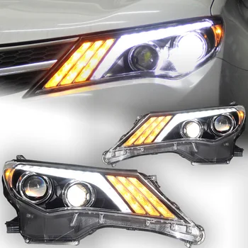 AKD Lumini Auto pentru Toyota RAV4 Faruri LED 2014-2017 Rav4 Cap Lampa Fata Semnalizare DRL Hid Bi-Xenon, Accesorii Auto