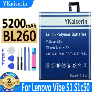 YKaiserin BL260 5200mAh Pentru Lenovo VIBE S1 S1c50 S1a40 VIBE S1La40 Bateriei Reîncărcabile Baterii de Telefon Bateria
