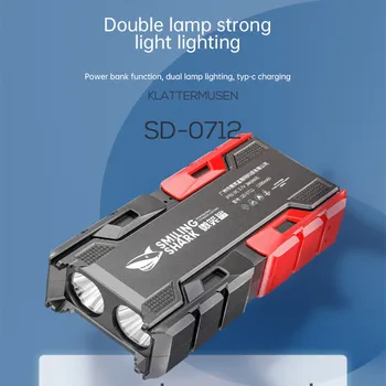Lanterna LED-uri Zâmbet de Rechin de Mare luminozitate USB Reîncărcabilă Lumina Noapte de Echitatie de Iluminat rezistent la apa Lanterna Portabil Flashligh