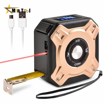 40M ruleta cu Laser Distanța de Meter Digital Retractabil Rola Cablu Telemetru cu Laser, pentru prelucrarea Lemnului Instrument de Măsurare Accesorii