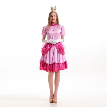VASHEJIANG Renașterii Piersic Prințesă Costum Femei Fantasia Adult Kigurumi Roz Rochie de Printesa Rochie Fancy Costume de Halloween