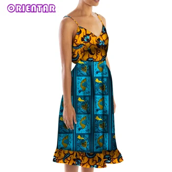 2 Bucati Africane Fuste Set Femeile Vară fără Mâneci de Cămașă Culturilor Topuri și Fuste din Africa de Imprimare de Costume de Potrivire Set WY6504