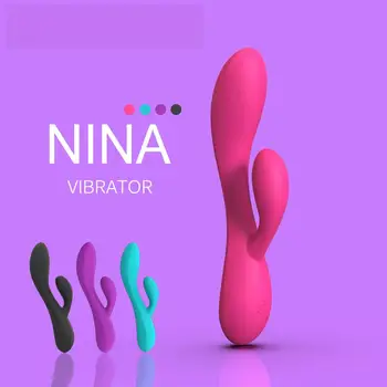 Rabbit vibrator Dublu motor punctul g, clitorisul stimulator încălzire Silicon vibrator rezistent la apa pentru Adulti jucarii sexuale pentru femei