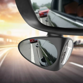 2 în 1 Masina de Blind Spot Mirror Oglindă cu Unghi Larg de 360 de Rotație Reglabil Convex Oglinda retrovizoare Vedere roata din fata oglinda de la Masina